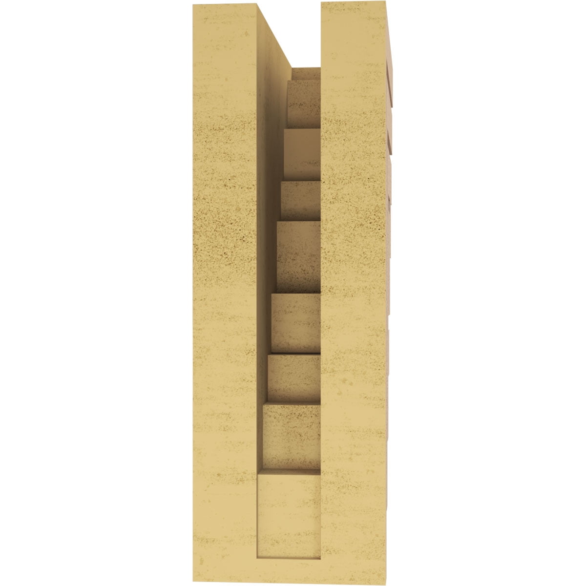 3"W x 6"D x 9"H Classic Landon Rough Cedar Woodgrain TimberThane Corbel, Primed Tan