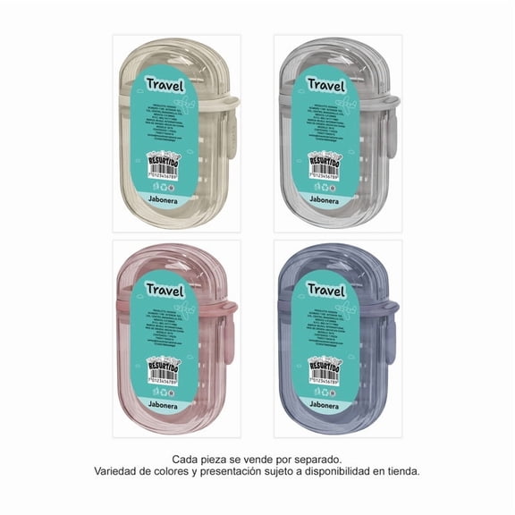 Jabonera Portátil Prichos Varios Diseños Plástico 1 Pieza