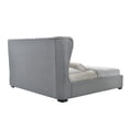 thumbnail image 6 of Manchester King-Size Tufted Wing Upholstered Platform Contemporary Bed in Grey Fabric, 6 of 11
