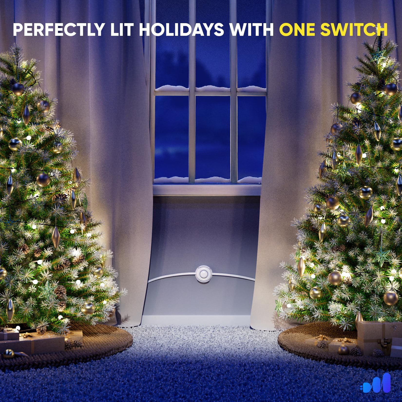 Maximm Extension Cord with On/Off Switch and Cradle, 2-Prong Flat Plug, 16 AWG, UL Certified, White – 3 Feet – Easy Foot-Controlled Power for Indoor Use