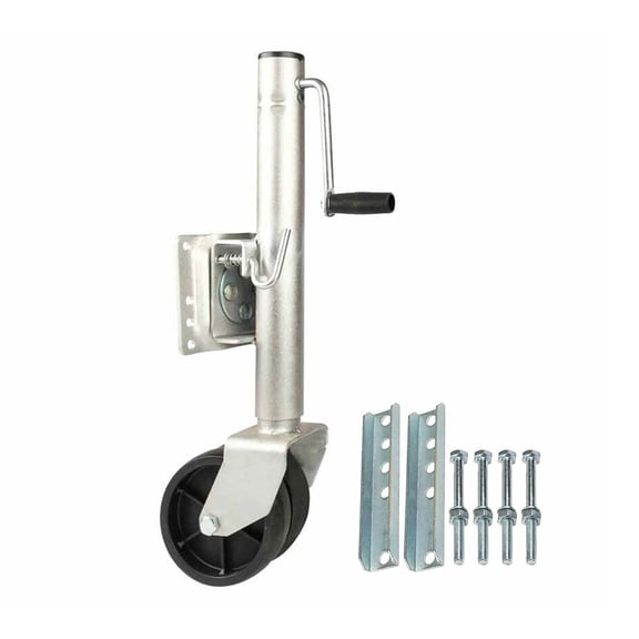 2000 lbs Heavy Duty Swivel Boat Trailer Jack with Dual Wheel – 13" Lift Bolt-On Boat Tongue Jack for RV Boat, Utility & Marine Trailers – Easy Jacking & Maneuvering