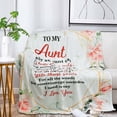 thumbnail image 3 of Aunt Gifts Blanket,Best Aunt Ever Gifts,Gifts for Aunt from Niece or Nephew,Aunt Birthday Gift,Great Aunt Gifts Birthday Gift Ideas Blankets 60"x50", 3 of 6