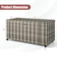 thumbnail image 2 of Gymax 2-in-1 PE Wicker Outdoor Storage Box Furniture Deck Box Garden Tools Mix Grey, 2 of 10