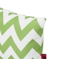 thumbnail image 2 of Noble House Outdoor Rectangular Fabric Solid and Chevron Water Resistant Throw Pillows, Set of 4, Green/White, 2 of 9