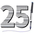 thumbnail image 2 of Bolígrafos EYEYE, tinta líquida azul de 0,5 mm, paquete de 25 unidades, 2 of 9