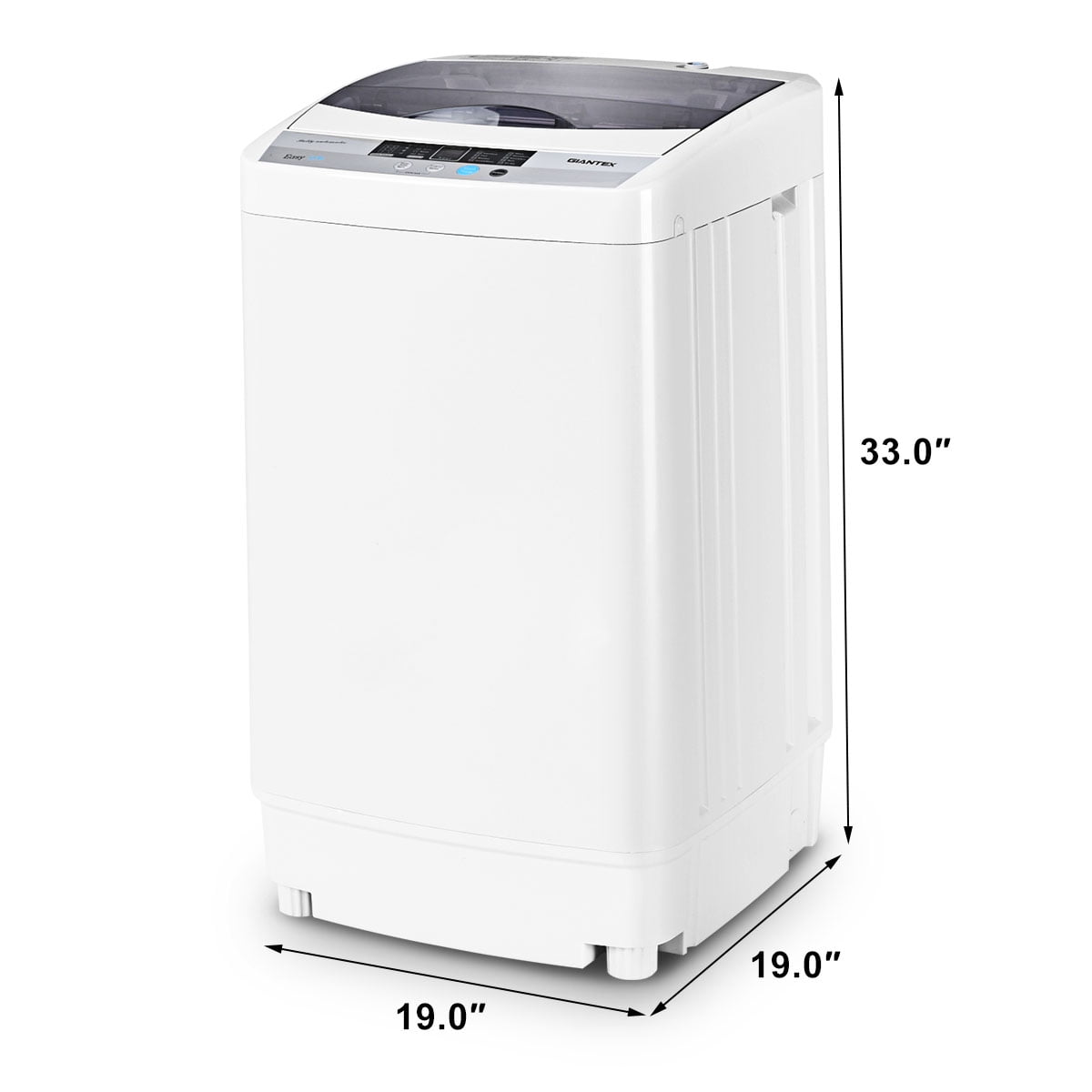 Portable Compact Washing Machine 1.28 Cu.ft Spin Washer Drain Pump 8 Water Level