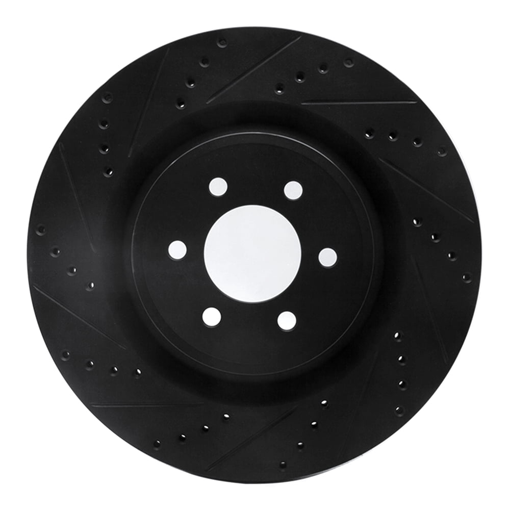 Dynamic Friction Company 633-40022L DFC Brake Rotor - Drilled And Slotted - Black