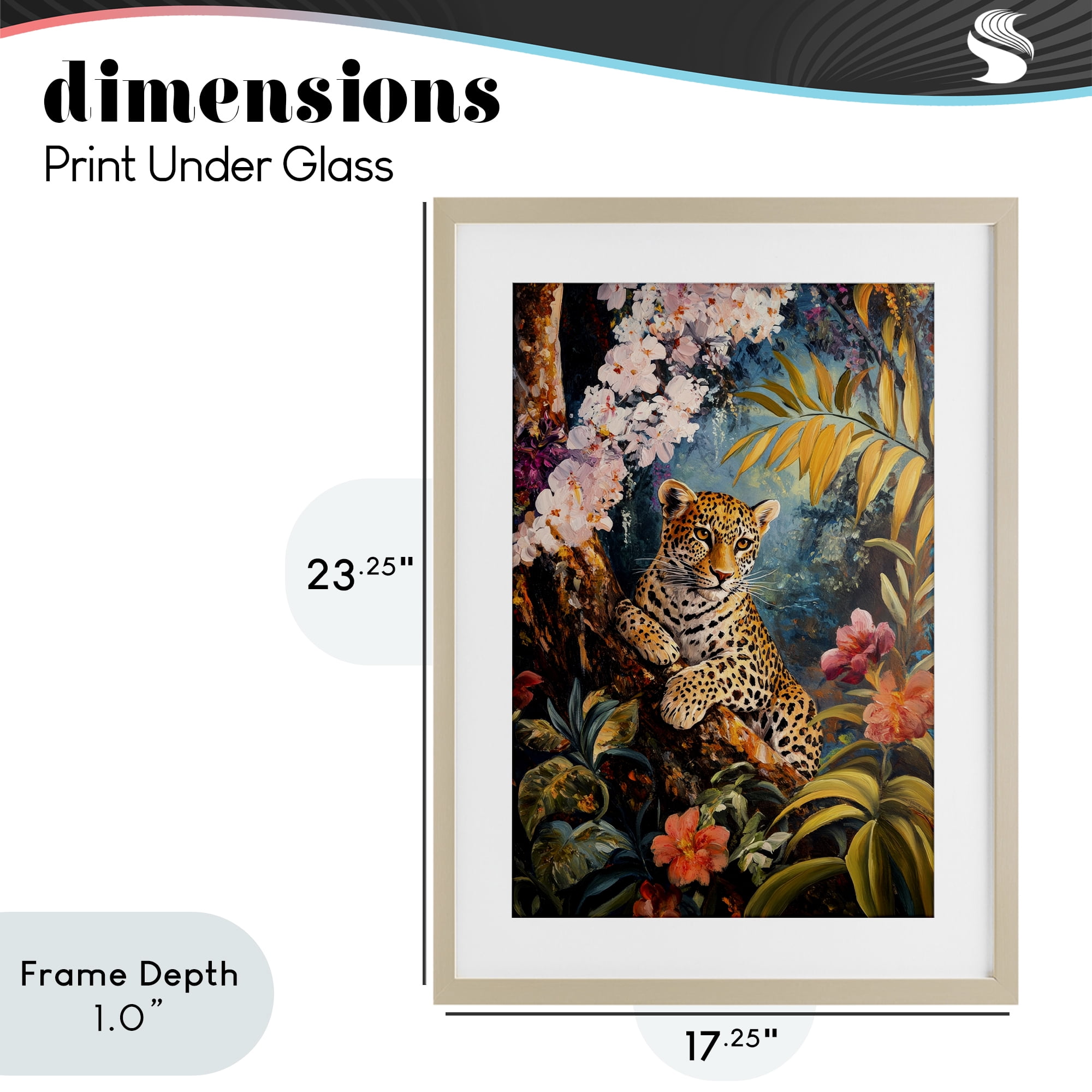 Stupell Industries On The Wild Side Botanicals Birch Framed Print Under Glass, design by Petal Prints Design