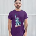 thumbnail image 3 of Tee Hunt Statue of Liberty T-shirt Freedom Independence 4th of July NYC USA Men's Tee, Purple, Medium, 3 of 5