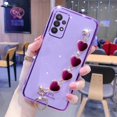 thumbnail image 1 of Funda chapada con pulsera de corazón de amor para Samsung Galaxy A52, A53, A73, A13, A32, 4g, 5g, cadena de silicona A 52, 32, 13, 73, A72, A23, A33 qiuyongming unisex, 1 of 2