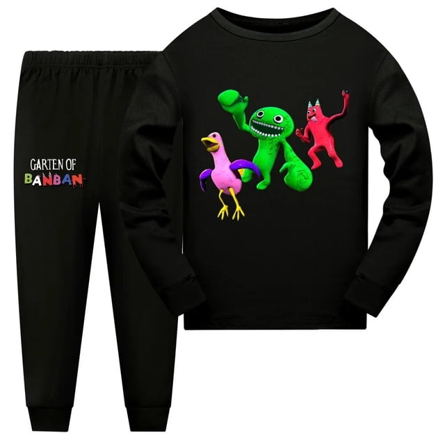Conjunto de pijama de dibujos animados para niños y niñas, ropa de dormir con diseño de jardín de Banban