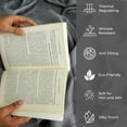 thumbnail image 4 of Earthy Threads Queen Sheet Set - 100% Organic Bamboo 4 Piece Set - Luxurious Silky & Soft - Cooling for Hot Sleepers - Hotel Luxury Bed Sheets - 16"inch Deep Pockets (Charcoal Grey Dobby), 4 of 9