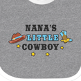 thumbnail image 4 of Inktastic Nanas Little Cowboy with Cowboy Hat and Boots Boys Baby Bib, 4 of 4