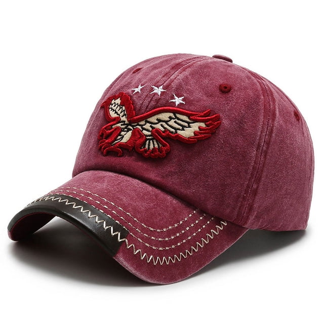 Gorra de béisbol de mezclilla lavada antigua retro de estilo coreano para hombres y mujeres, gorra de águila curva bordada de estilo callejero que combina con todo, de moda