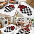 thumbnail image 5 of Valentine's Day Area Rugs 2.7'x5', Washable Small Throw Rugs for Kitchen Bedroom, Loves Red Plaid Romantic Minimalist Indoor Outdoor Rug Non-Slip Low Pile Carpet Runner Reversible Floor Mats, 5 of 8