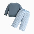 thumbnail image 4 of NOLDARES 2pcs Toddler Baby Boy Fall Winter Clothes Long Sleeve Sweatshirt Tops and Relaxed Pants Set Cute Print Outfits Clothing(Blue,3-6 M), 4 of 7