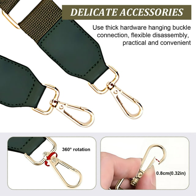 Becaristey Simple Bag Strap Replacement Exquisite Craft And High-end Texture No Loose Thread Shoulder Bag Strap Olive