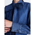 thumbnail image 4 of Free Assembly Women's and Women's Plus Long Sleeve Tie Neck Shirt, Sizes XS-4X, 4 of 5