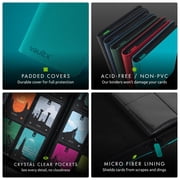 Vault X 12 Pocket Trading Card Zip Binder, 480 Cards, Premium Exo-Tec Album Material, 20 Side-Loading Pages, Folder, Sports, TCG (Teal)