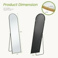 thumbnail image 3 of CONCETTA 59"x16" Arched Full Length Mirror, Full Body Standing Mirror Floor Mirrors, Black, 3 of 7
