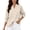 Beige Shirts, variant on CAIVO Women Plus Size Summer Blouse Long Sleeve Ruffle Button Down Shirt Loose Casual Pullover Tunic Tops Fashionable Solid Color Back To School Dailywear