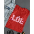thumbnail image 3 of LOL Smiley Emoji Crown Pink Design Women's T-shirt, 3 of 4