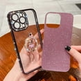 thumbnail image 6 of Cute Compatible with iPhone 14 Pro Max 6.7 inch Case,Shining Diamond Case with Bear Kickstand Holder for Girls Women,Soft Glitter Shockproof TPU Bumper with Camera Lens Protection(Purple), 6 of 8