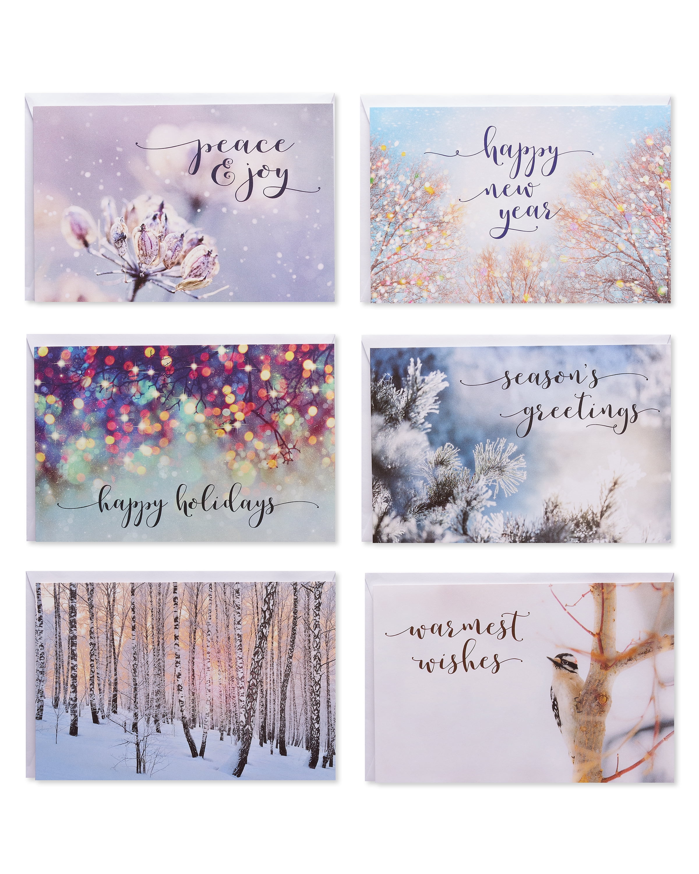 American Greetings Holiday Card Bundle, Nature (48-Count)