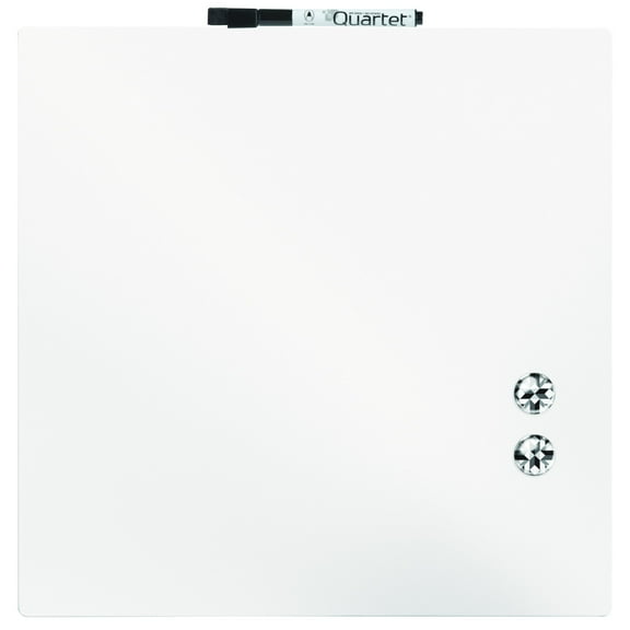 Quartet Magnetic Dry-Erase Board Tile, 14" x 14", Frameless, White