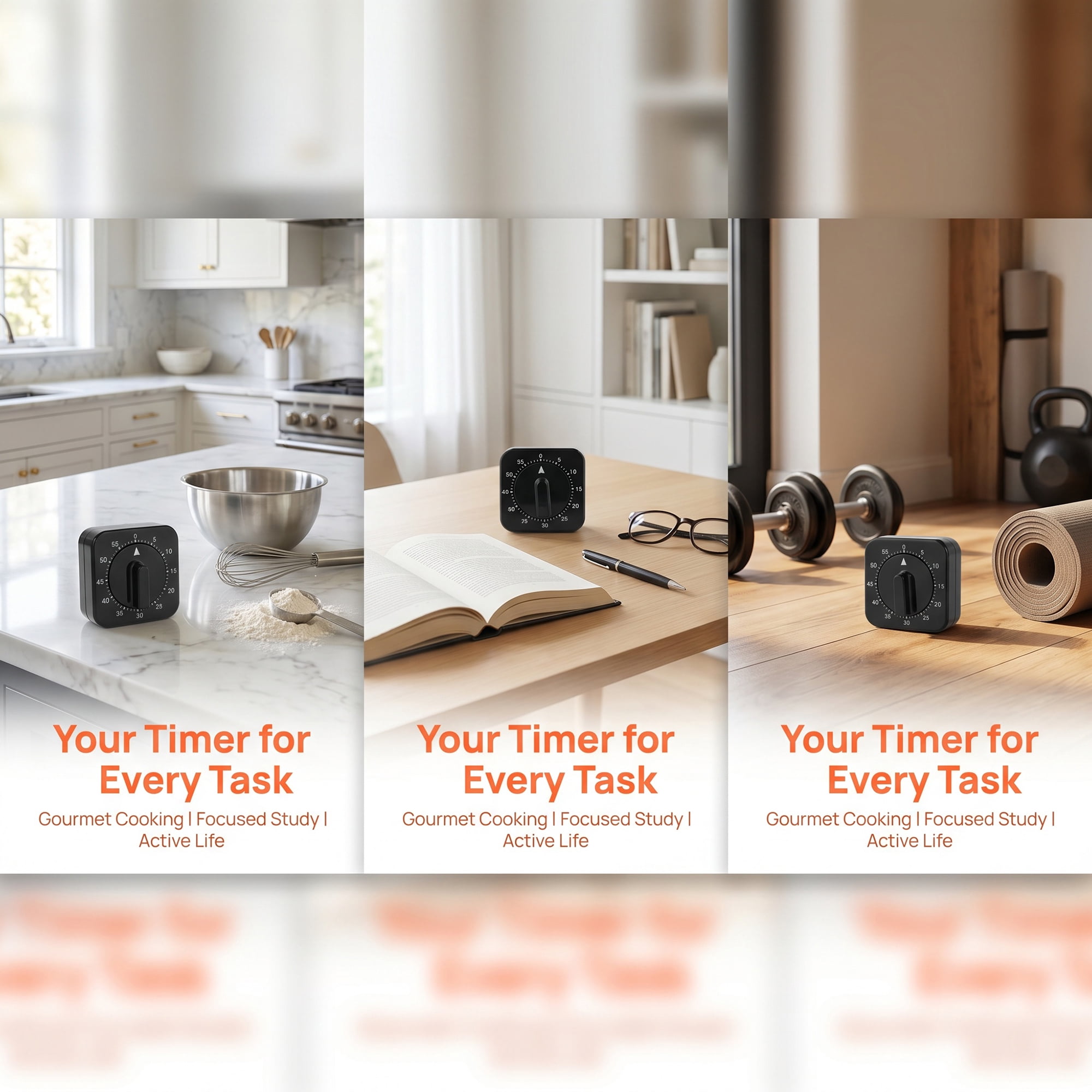 Unique Bargains 60 Minute Kitchen Digital Visual Timer for Cooking Black-C