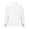 thumbnail image 5 of Halter Tops for Women Fashion Sexy Chain One Shoulder Shirt Hanging Neck Long Sleeve T-Shirt Casual Going Out Blouses, 5 of 5