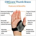 thumbnail image 2 of CMCcare Thumb Brace - Comfortable, Effective Relief for CMC Joint Arthritis Pain, Left - Small, 2 of 12