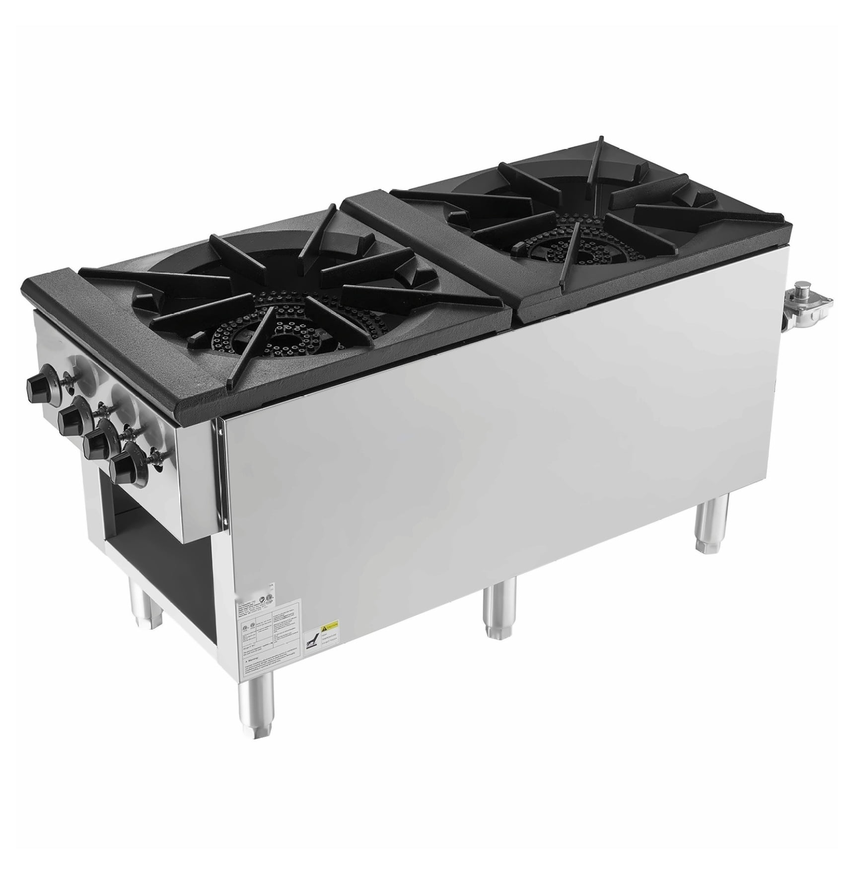 Commercial Gas Range 2 Burner Countertop Stove Hot Plate Kitchen Restaurant Heavy Duty