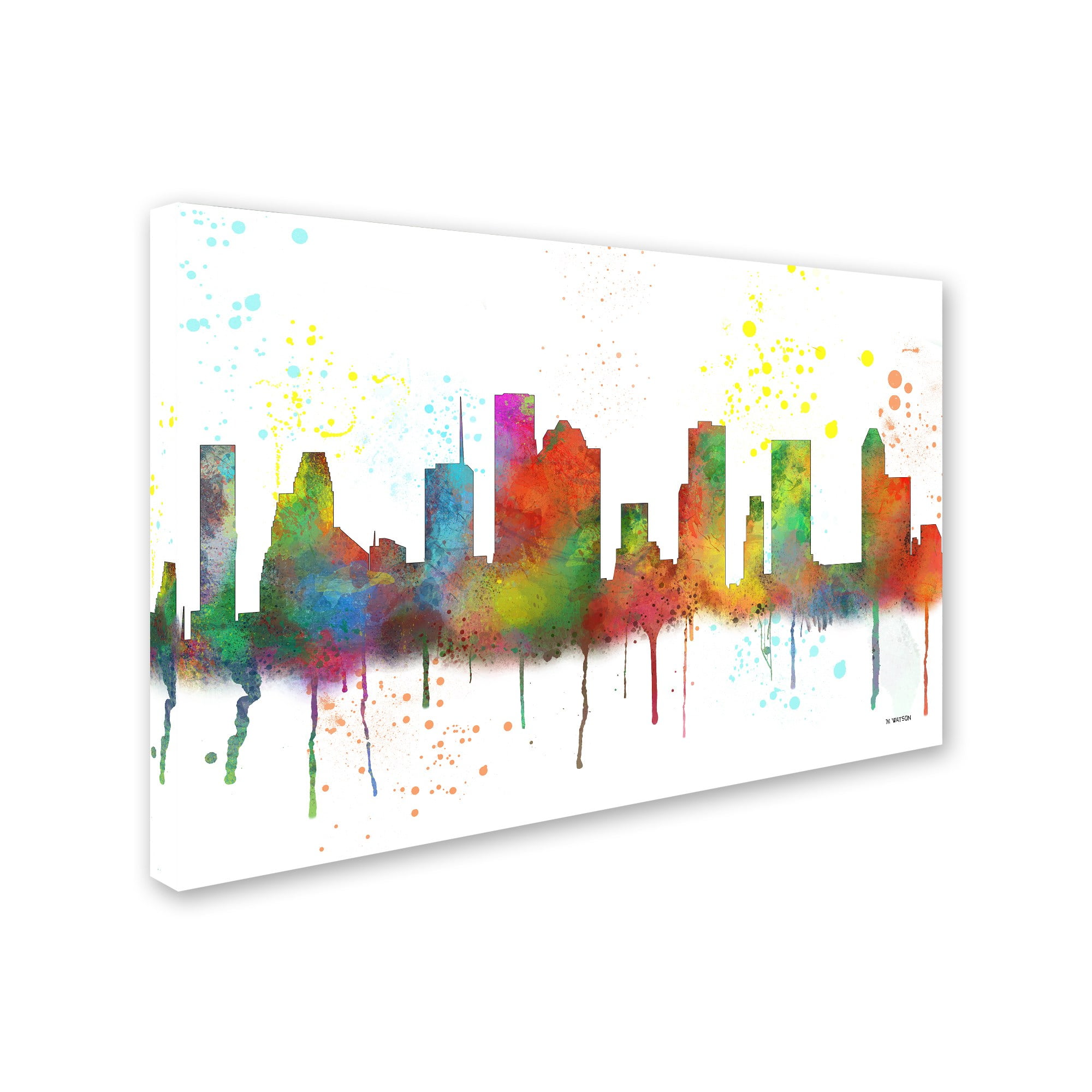 Trademark Fine Art "Houston Texas Skyline Mclr-1" Canvas Art by Marlene Watson