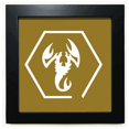 thumbnail image 1 of Scorpions Surrounded Natural Insects Black Square Frame Picture Wall Tabletop, 1 of 3