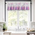 thumbnail image 5 of Merry Christmas Valances for Windows Purple Pink Xmas Tree Rod Pocket Curtain Valance Window Treatment Short Curtains for Kitchen Living Room, 54"x18", 5 of 5