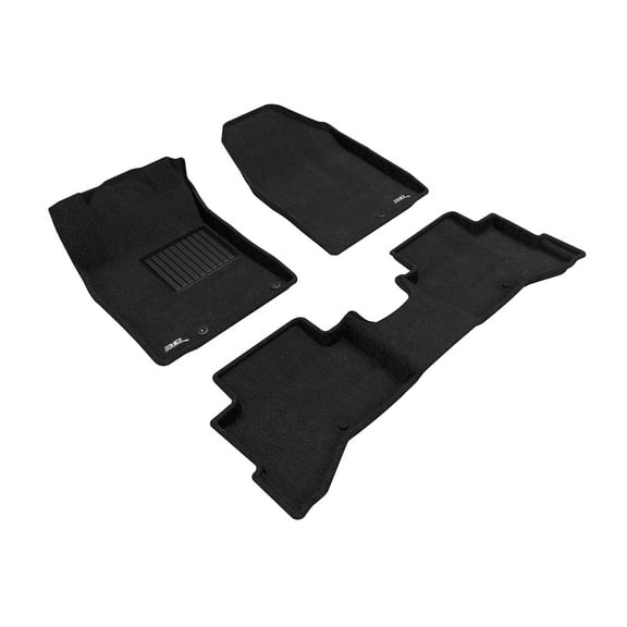 3D MAXpider Custom Fit Elegant Floor Mat (Black) Compatible for KIA NIRO 2017-2022-Full Set