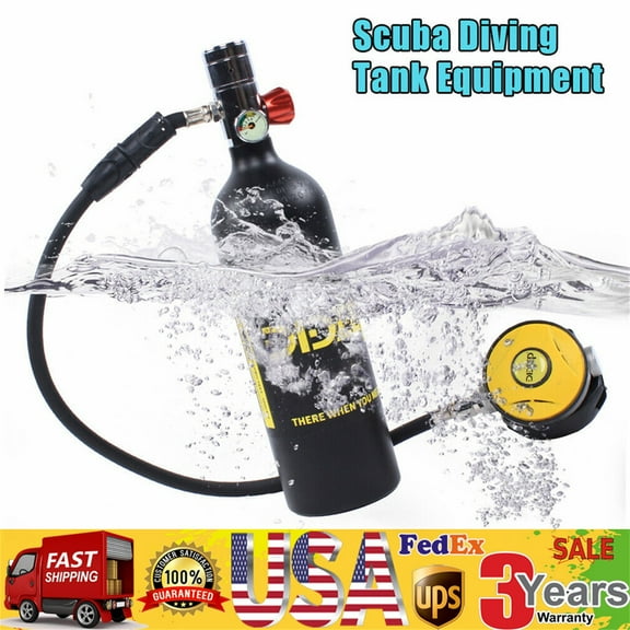 Mini Scuba Diving Tank Kit 1 L Oxygen Tank with Equipment Underwater Breath