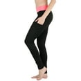 thumbnail image 3 of ToBeInStyle Women's Full Length Leggings w/Side Pockets - Black/Coral - Small, 3 of 3