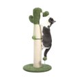 thumbnail image 1 of Rascador grande para gatos con forma de cactus con cuerdas de sisal natural, rascador para gatos y gatitos, color blanco, 1 of 8
