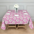 thumbnail image 3 of Pink Baseballs Pattern Square Tablecloth,Waterproof Square Table Cover,Wipeable Spillproof Washable Table Cover for Home Kitchen Party Decor 42"X42"(107x107cm), 3 of 6