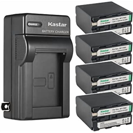 Kastar 4-Pack Battery and AC Wall Charger Replacement for Blackmagic Design Pocket Cinema Camera 6K Pro Sound Devices MixPre-3 MixPre-6 MixPre-10T Sound Devices 663 FEELWORLD F5 Pro 5.5