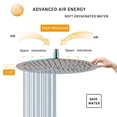 thumbnail image 5 of GGStudy Pommeau de Douche Rond 12 Pouces en Acier Inoxydable - Style Pluie Nickel Brossé, 5 of 5