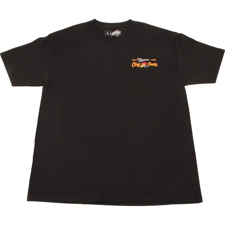 Clay Smith Cams Genuine Mr. Horsepower Black T-Shirt, Large