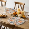 thumbnail image 5 of Thanksgiving Fall Round Braided Placemats Set of 4, Rustic Orange White Green Pumpkin Maple Leaf Heat Insulation Place Mats Washable Non-Slip Table Mats for Kitchen Dining Party, 15 Inches, 5 of 9