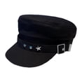 thumbnail image 1 of Gorra de béisbol plana para mujer, cómoda, ajustable, de 56 a 58 cm Negro, 1 of 7