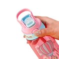 thumbnail image 2 of OUSITAID 480ML Water Bottle for School Kids Girls Boys  Portable Cartoon Patterns Print Water Bottle with Straw for Toddler Kids, 2 of 5