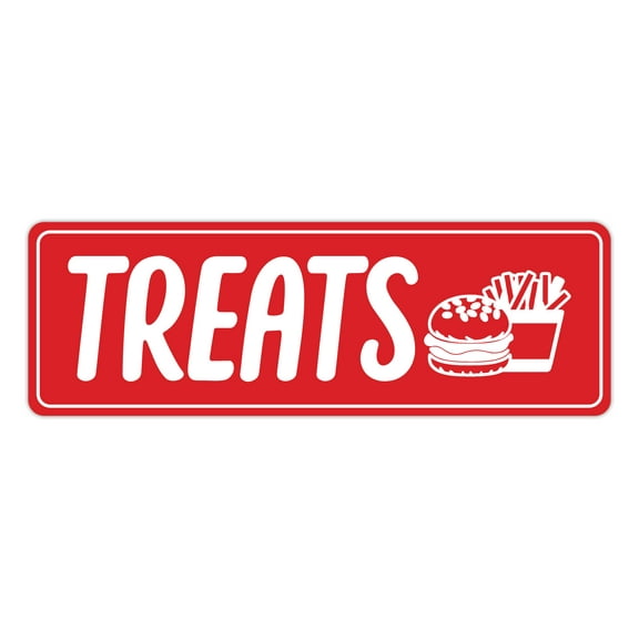 Signs ByLITA Standard Treats Sign (Red) - Large