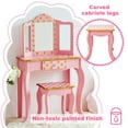 thumbnail image 4 of Teamson Kids Coiffeuse Table avec Miroir et Tabouret Beauté Jeu de Rôle Ensemble Rose, 4 of 10