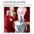 thumbnail image 3 of Injueey 6 bolsas de regalo de conejito de Pascua, bolsas de joyería con cordón de terciopelo, bolsas de dulces, recuerdos de boda, rojo, Kits de decoración para fiestas Rosa forma de oreja de conejo, 3 of 6